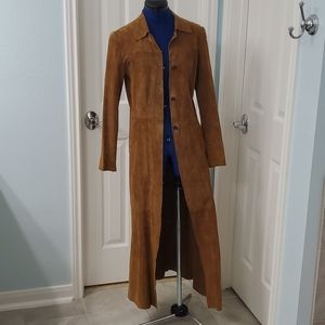 Leather/ suede trenchcoat